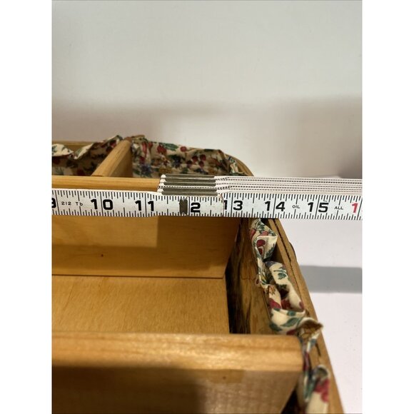 Peterboro Basket Co Divided Caddy Buffet Server Fabric Plastic Liners Farmhouse - Picture 13 of 14